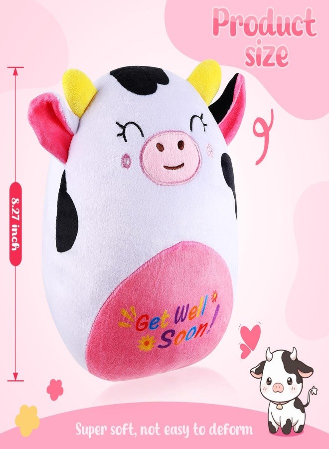 ZJoey Get Well Soon Gift Cat Plush Cow Stuffed Animal Hug Pillow Sympathy Gift Get Well Toy Gifts for Kids Boys Girls Women(Cow) - Image 2